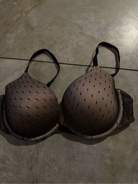 Gilligan & O'Malley Black Polka Dot Push-Up Bra